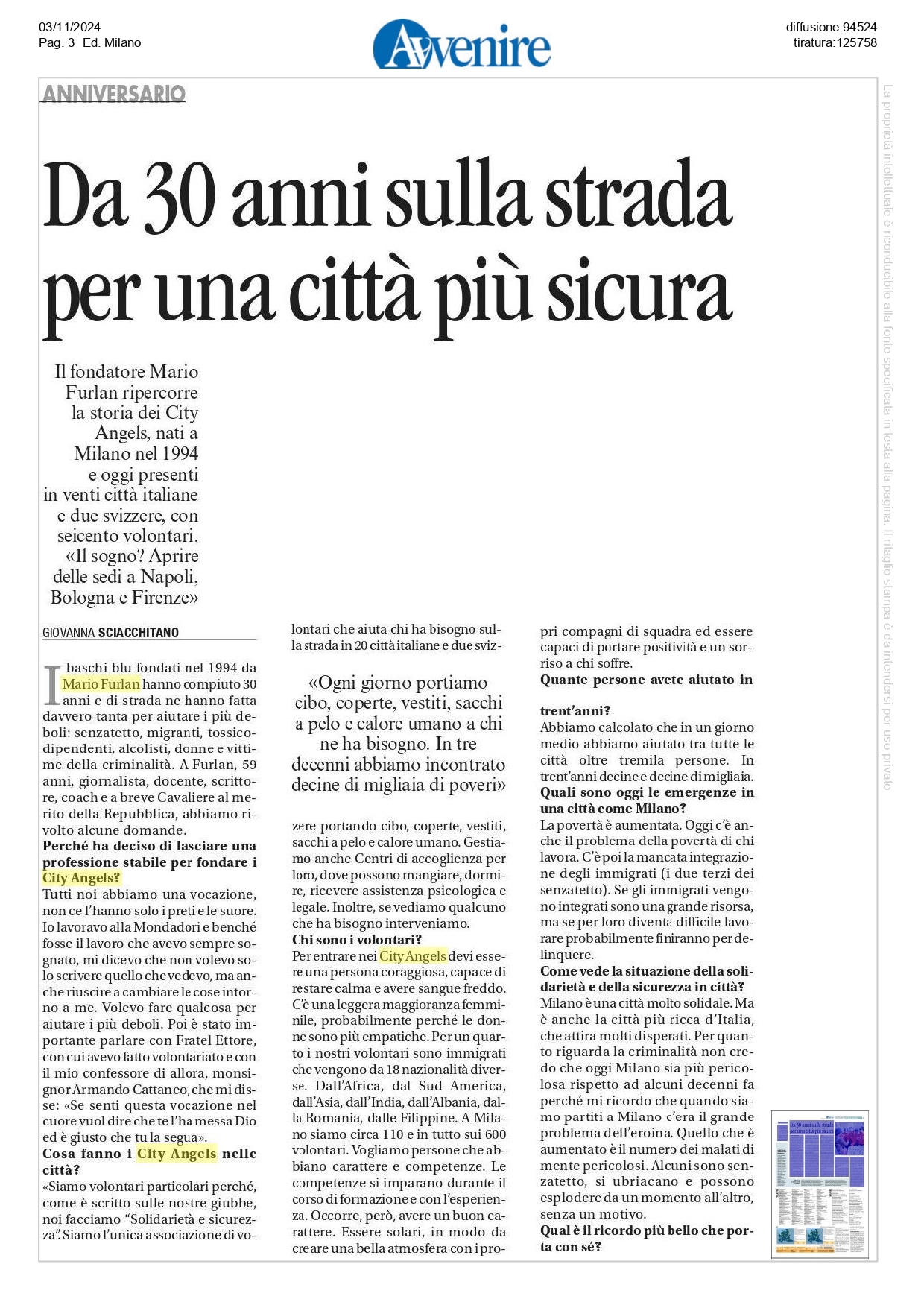I City Angels sono da 30 anni sulla strada per una città più sicura