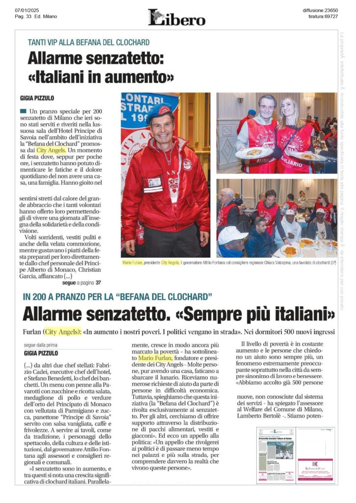 Senzatetto italiani in aumento