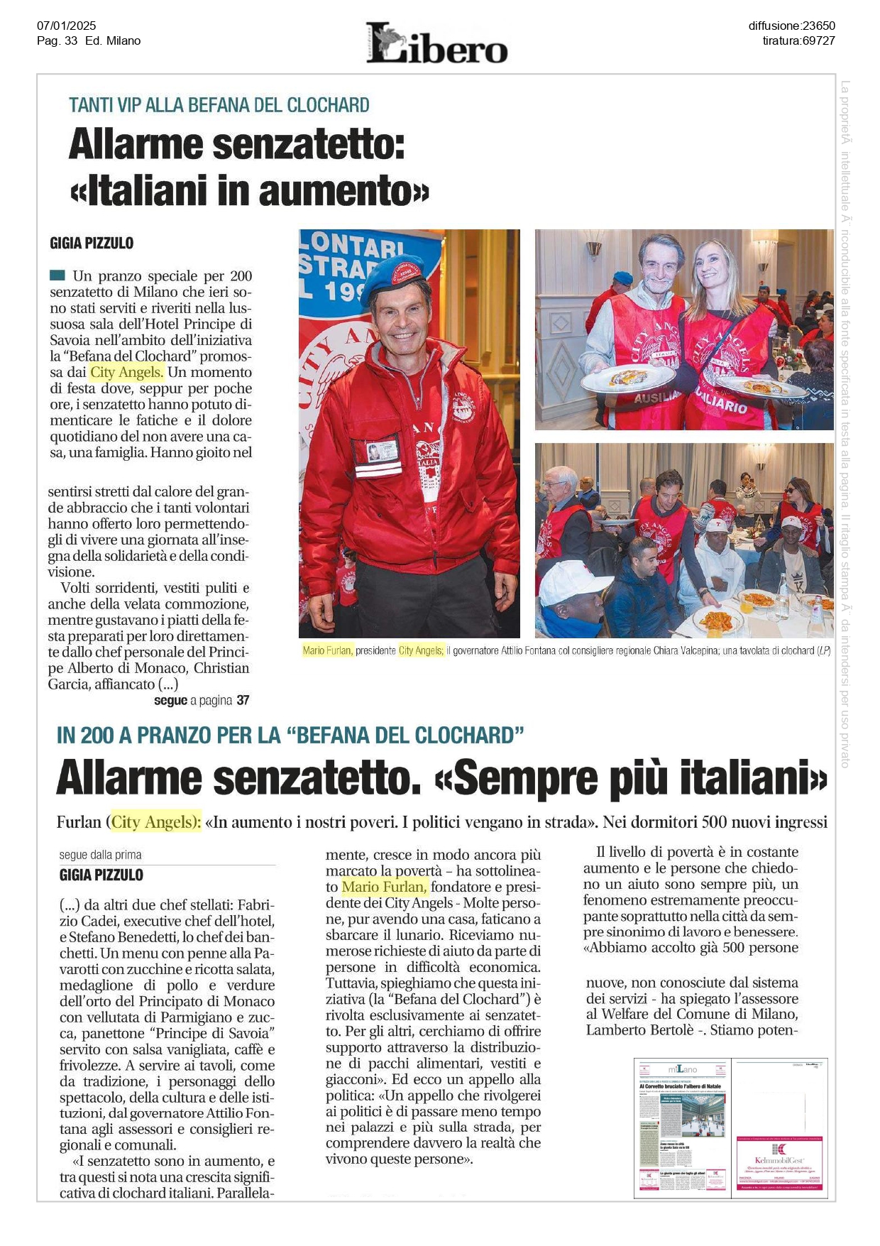 Senzatetto italiani in aumento