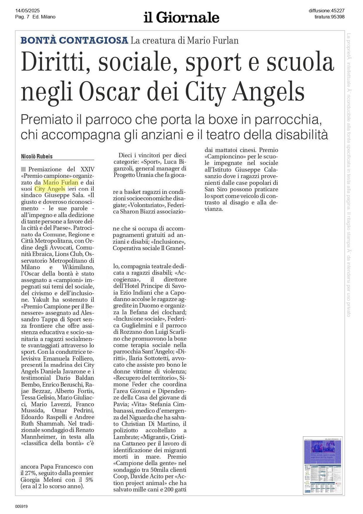 Oscar dei City Angels