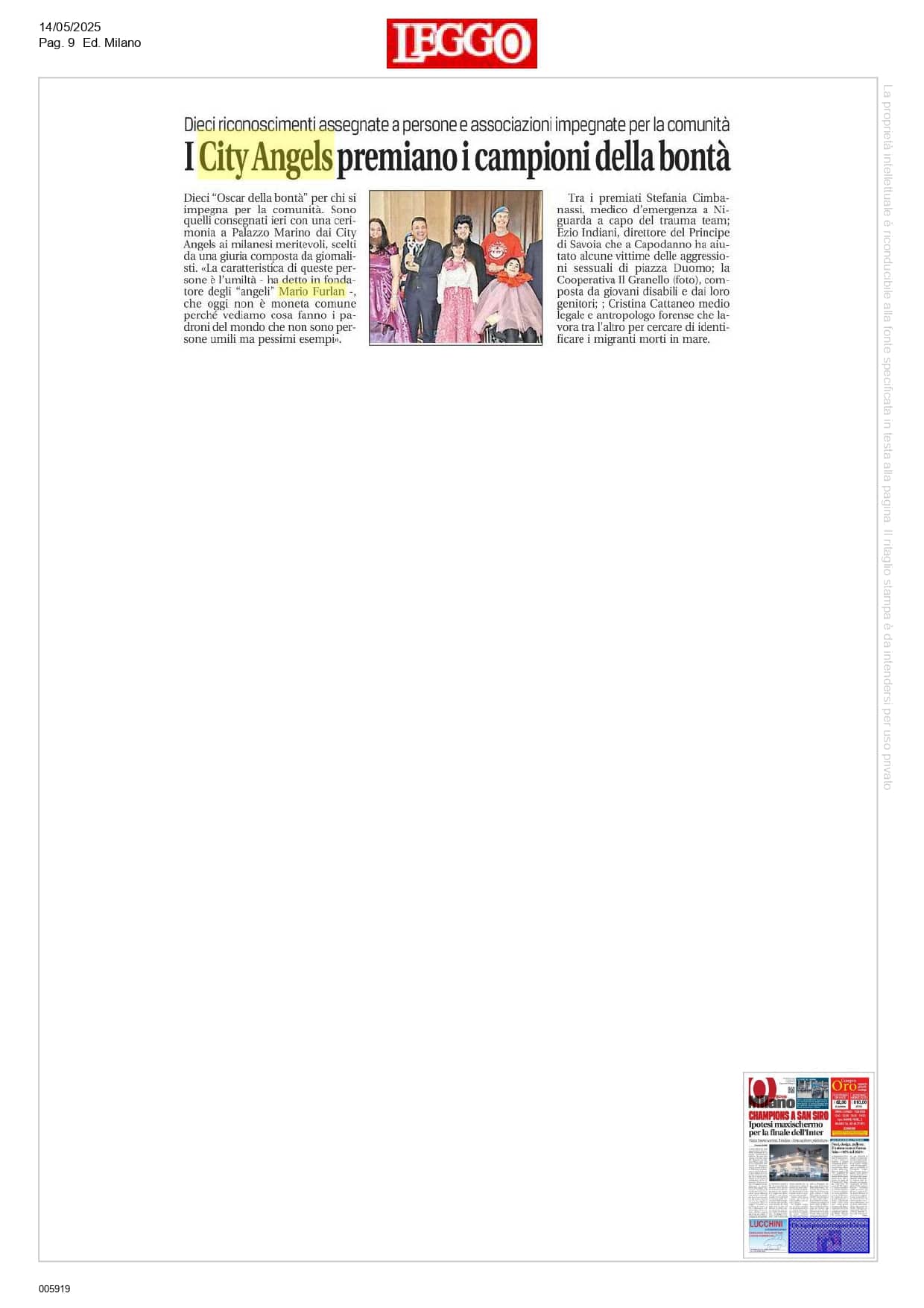 City Angels Premio Campione