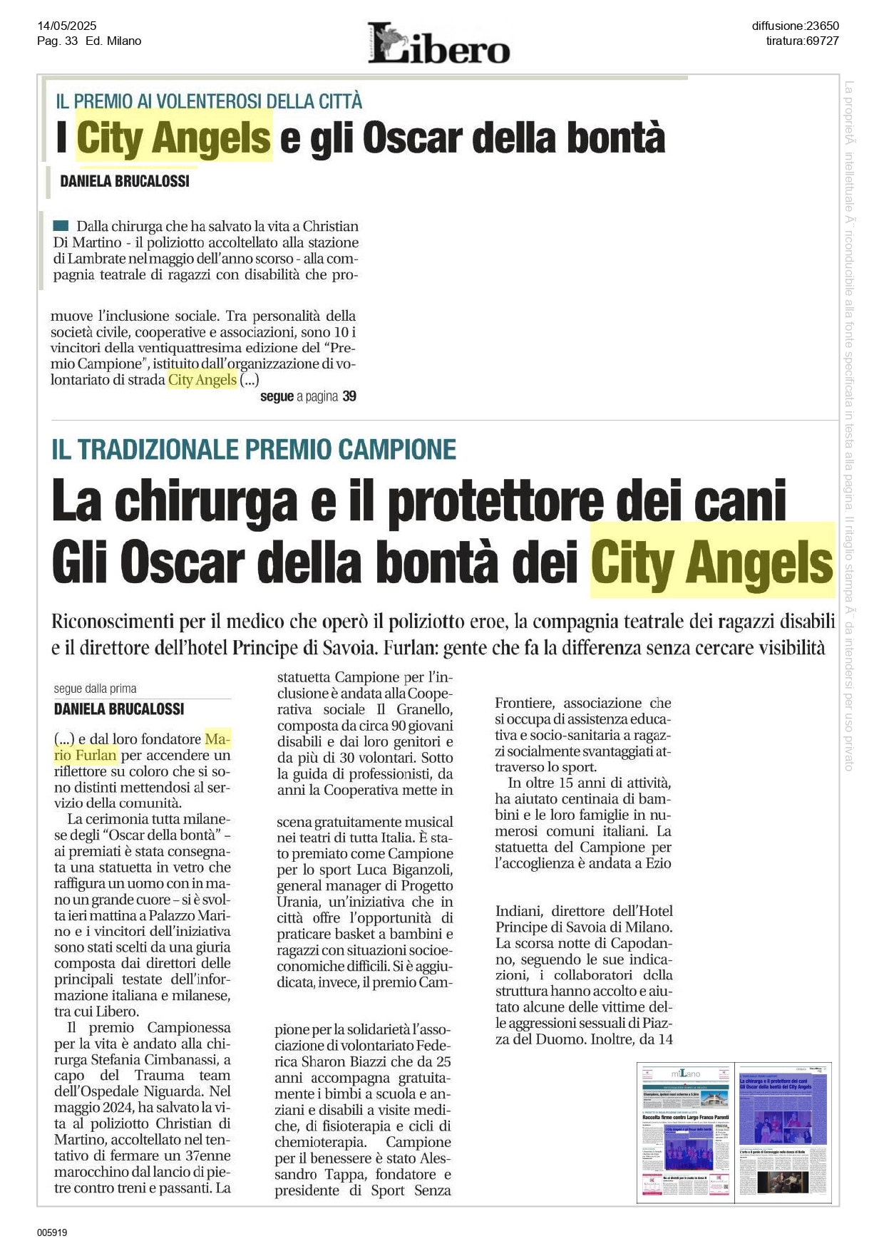 Oscar della bontà