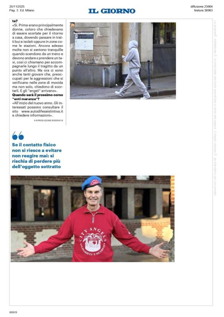 I corsi anti maranza dei City Angels